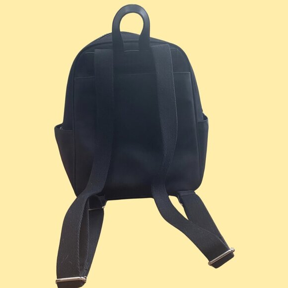 ✨ Calvin Klein Mini Backpack – Sleek Black Nylon with Silver Accents ✨ - Picture 4 of 7